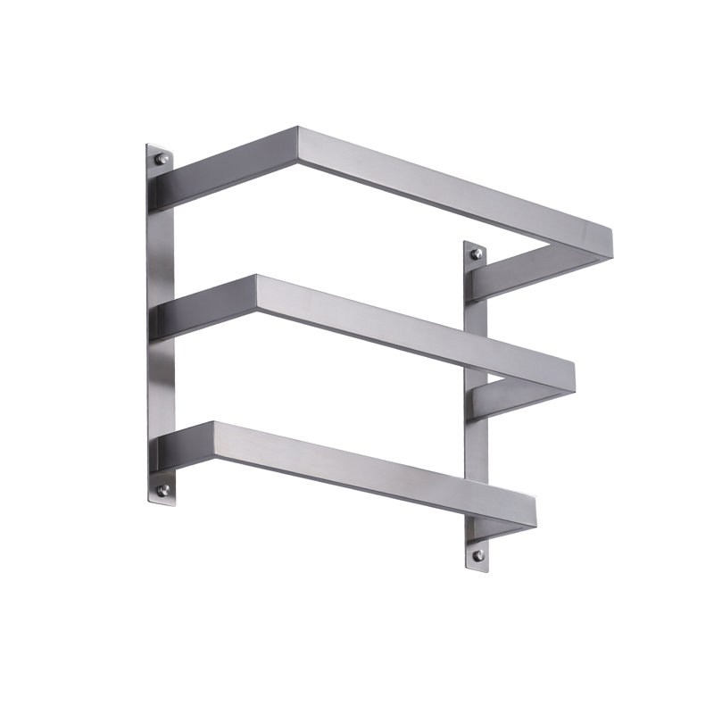 SUS 304 Stainless Steel 3-Tier Wall Mount Towel Rack With Concealed Mounting Hardware, Brushed Nickel