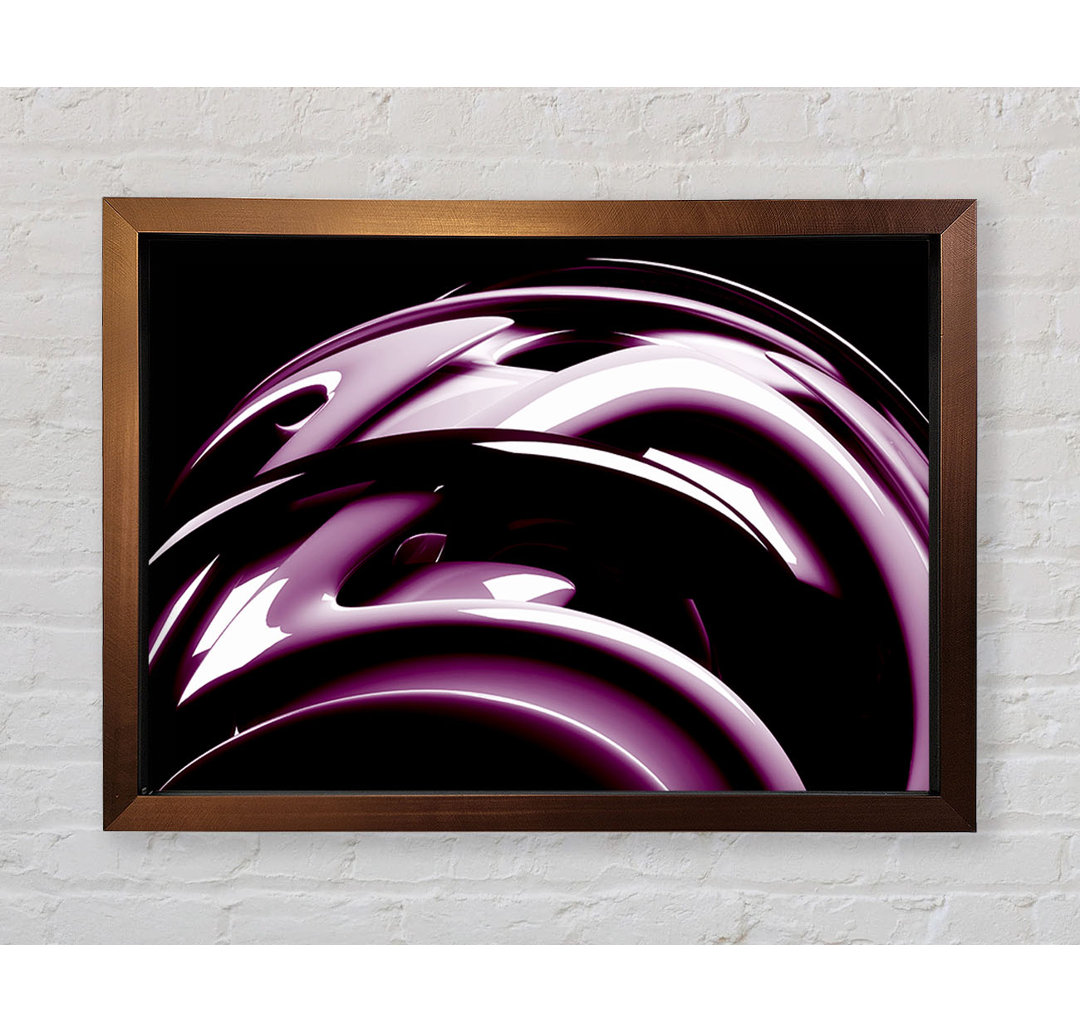 Gerahmtes Leinwandbild Purple Bend