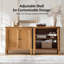 Armoire d'appoint 2 portes avec tablettes réglables et gestion des câbles Kayte-423857868