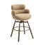 Tabouret de bar pivotant en chenille Domi-132916696