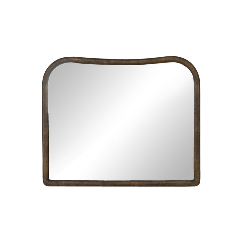 Patz Mantel Mirror, Antiqued Brass