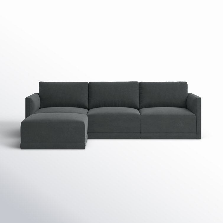 Deirdre 4 - Piece Modular Upholstered Reversible Chaise L-Sectional
