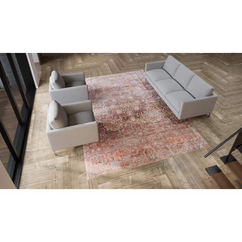 Pink Alchemy Transitional Silk Rug - 8'8" x 12'3"