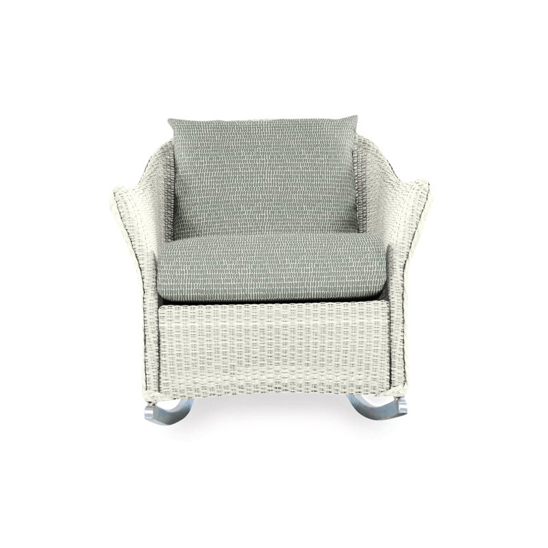 Weekend Retreat Outdoor Rocker Chair, Demo Oatmeal, Ivory