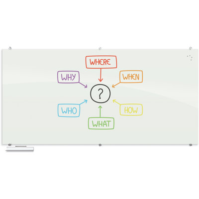 Tableau effaçable mural en verre Visionary