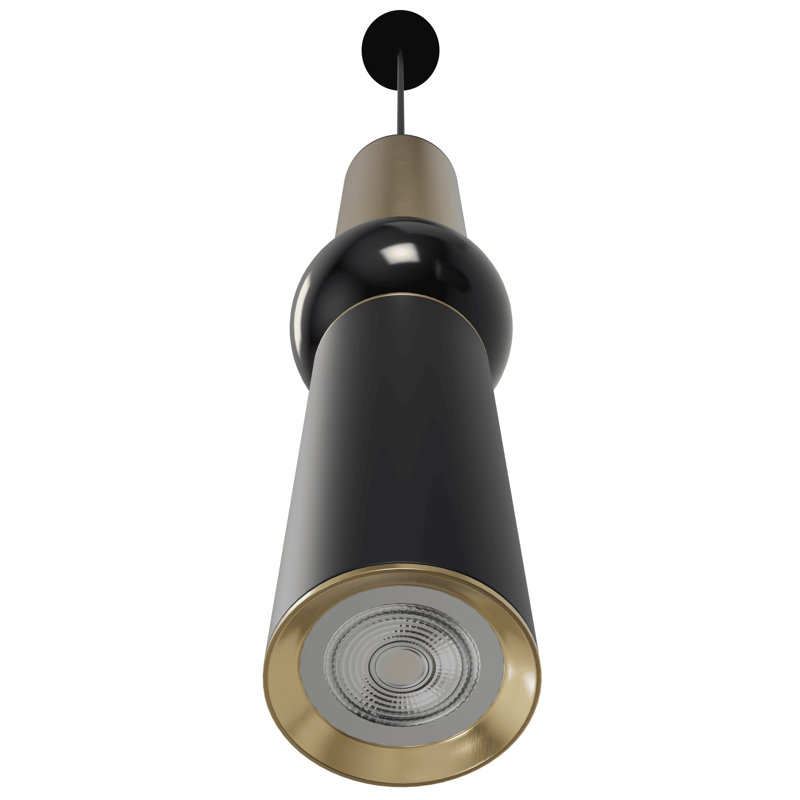 Dossantos 1 - Light Pendant, Brushed Brass/Black