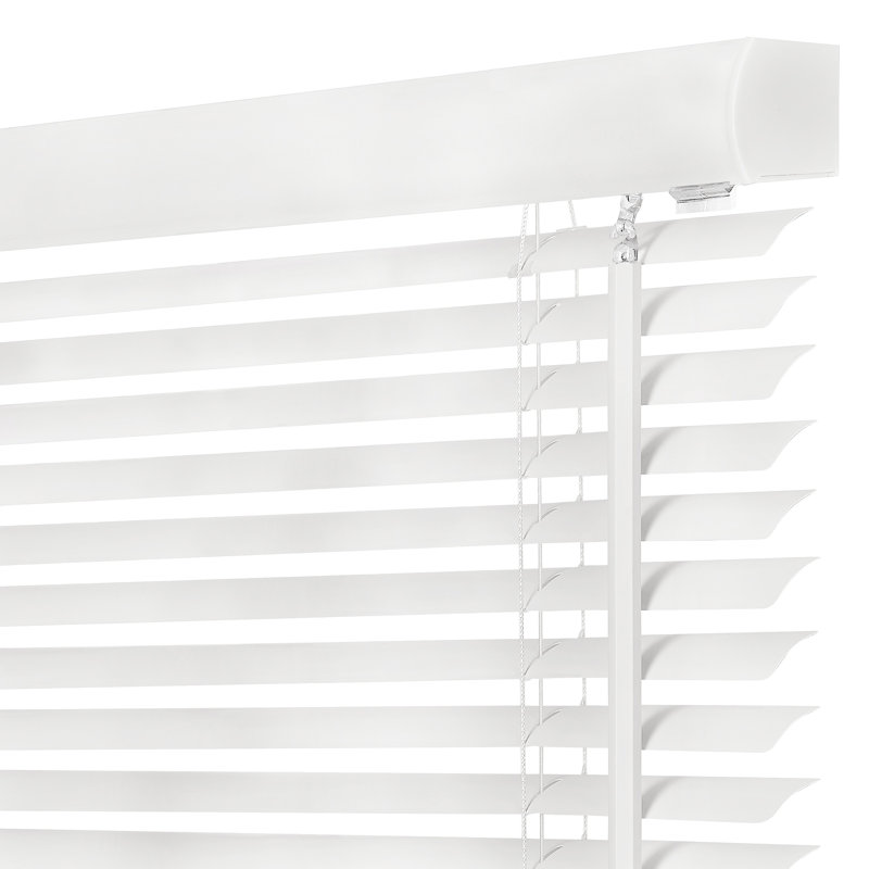 Semi Sheer Mini Blind, White, 27W x 72L