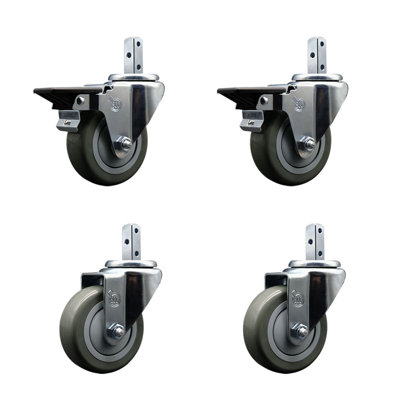 4 Piece Polyurethane Caster Set