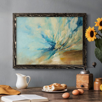 Bleu encadré sur toile