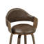 Daxton Mid-Century Swivel Bar & Counter Stool With Curved Back, Upholstered Seat, And Wood Frame-114210793-114210792-114210791