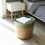 Grand, moyen, petit, 3 pièces, panier de rangement en algues tissées à la main avec poignées, grand panier à linge tissé, cache-pot, organisateur de maison décoratif pour la chambre à coucher, la salle de bain et le salon