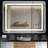 LED Bathroom Vanity Mirror with Anti-Fog, Dimmable Front and Backlit Lights, Tempered Glass-780090414