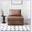 Canapé-lit polyvalent en similicuir avec repose-pieds-515994307