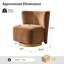 Fauteuil demi-tonneau pivotant à oreilles et rembourré avec rembourrage moderne Maris-1667762495