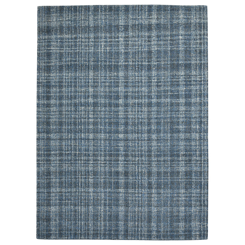 Hand Tufted Wool Plaid Indoor Rug, Rectangle 5' x 7'1"