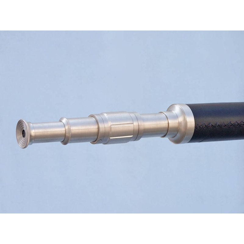 Télescope décoratif Milana, Entièrement en nickel brossé, H 65 po x l 9 po x P 6 po