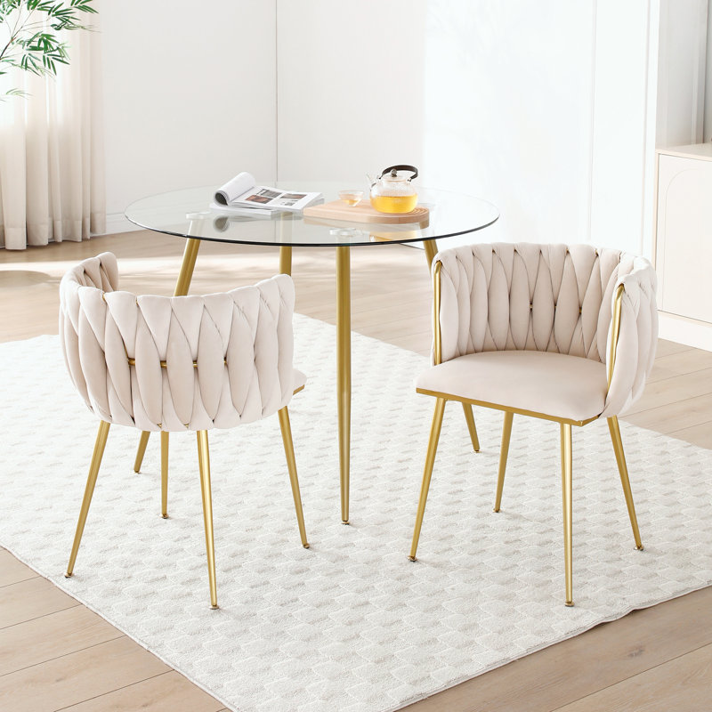 Ensemble de 2 chaises de salle à manger Modern, Beige