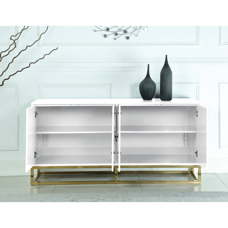 Buffet de 64 po de large Schaible, Blanc