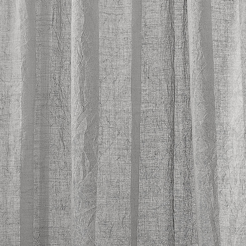Panneau de rideau semi-diaphane avec passe-tringle Jaklyn, L 50 po x L 63 po, Gris