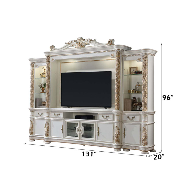 Meuble audio-vidéo Vendome II, finition perle antique