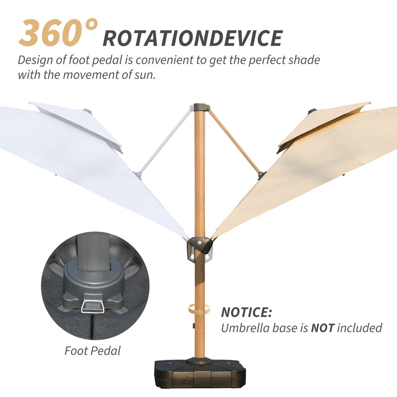 118'' x 157'' Rectangular Cantilever Umbrella, Beige