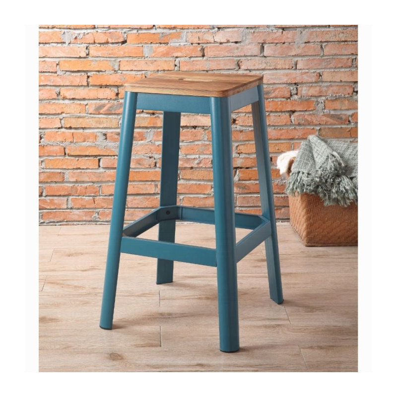 Jacotte Bar Stool  (Set-2), Blue