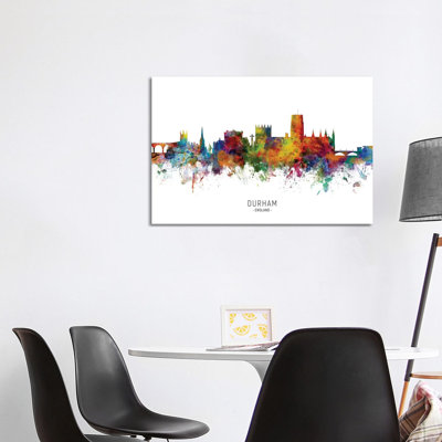 Durham England Skyline by Michael Tompsett - Wrapped Canvas Painting