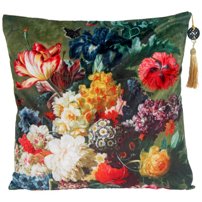 Swanhilda Floral Square Throw Pillow Cover
