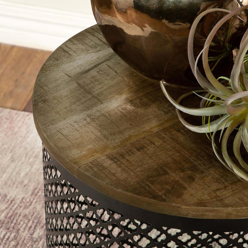 Drum Base Accent Table