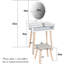 60cm Desktop Dressing Table With Led Lighted Mirror, Makeup Vanity Desk With Stool and Drawer-764345846