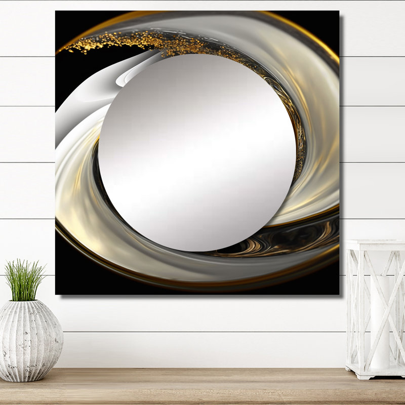 Art mural miroir de salon Izaiya, 36 po x 36 po