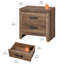 Table de chevet 22 po brun rustique