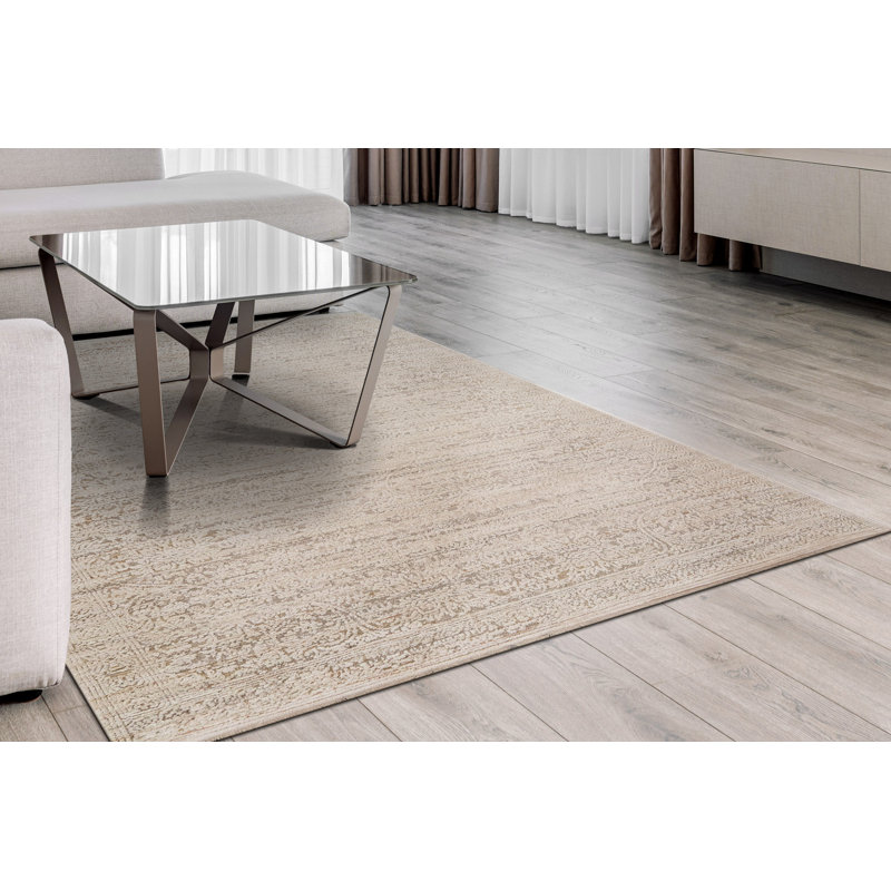 Hilburn 16656-980 LT GRIS / BEIGE, Rectangle 2 pi 7 po x 4 pi 11 po