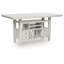 Lea Counter Height Dining Table, Wine Racks, 72 Inch Antiqued White