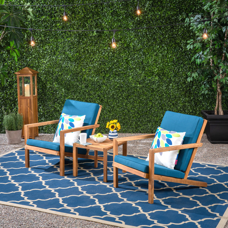 Patio 3 Pc Chat Set Leah, Brown