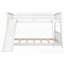 Lit superposé double / double avec glissière convertible et échelle, peu encombrant, mobilier blanc robuste-764311466