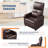 Power Recliner Chair with Massage & Heat, Adjustable PU Leather Sofa with Memory Remote, USB Port & Side Pockets-213696590