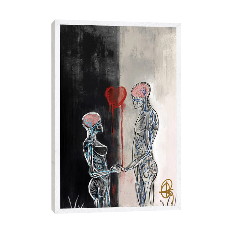Loving V. Virginia by Gordon Rowe - Print on Canvas, White Framed, 66.04 cm H x 45.72 cm W