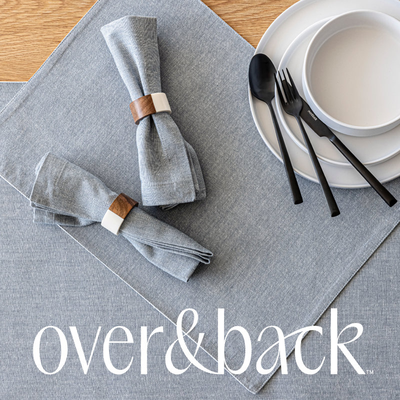 over&back Washed Cloth Napkins, Blue