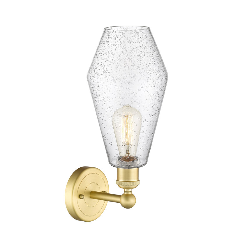 Amylea Armed Sconce, Seedy, Satin Gold