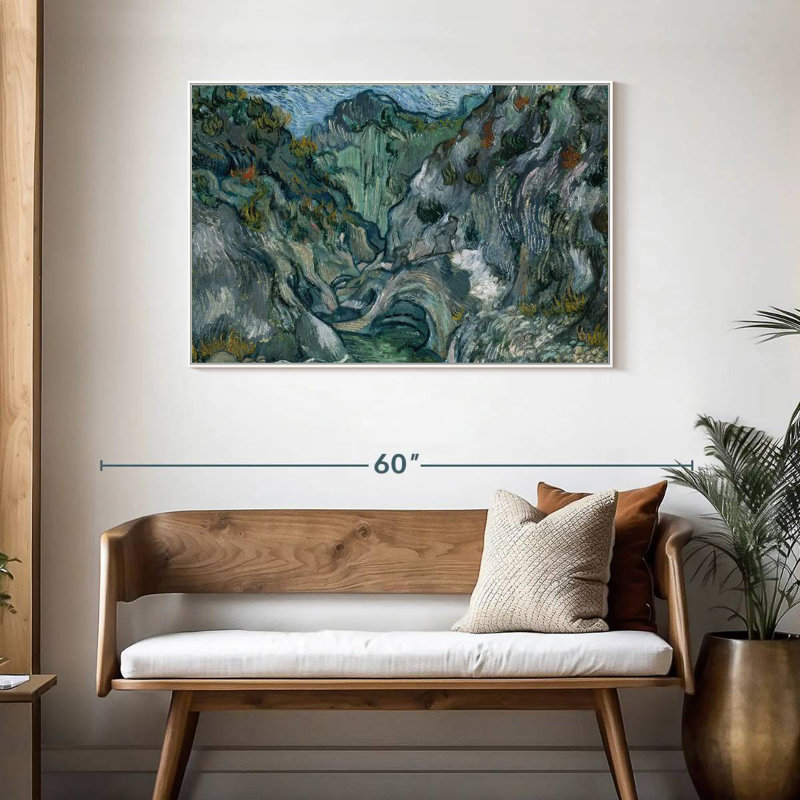 Ravin 1889, Cadre flottant blanc, 43 po x 29 po