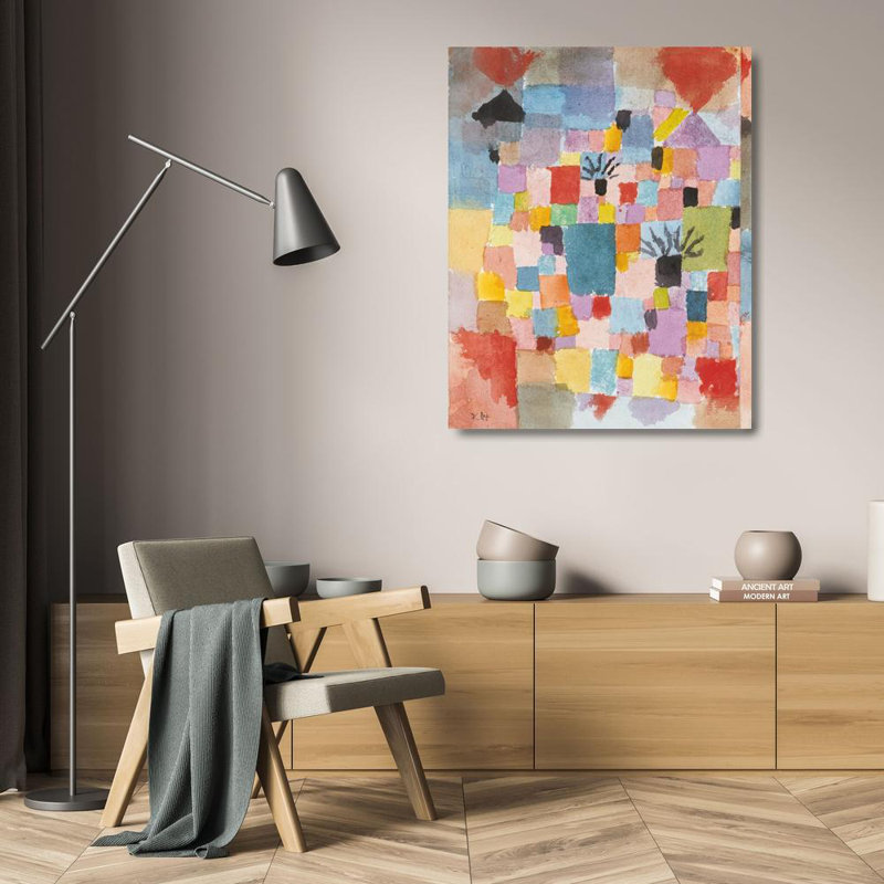 «Southern Gardens» par Paul Klee - Art mural sur toile tendue avec châssis, H 24 po x l 17 po
