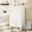 Meuble-lavabo moderne de 20 pouces avec lavabo en céramique, tiroir et porte à fermeture en douceur, organisateur de porte double couche, tiroir de séparation, patins réglables - conception de rangement peu encombrante-1893887329