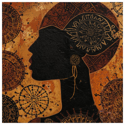African Silhouette Mandala Shower Curtains Extra Long