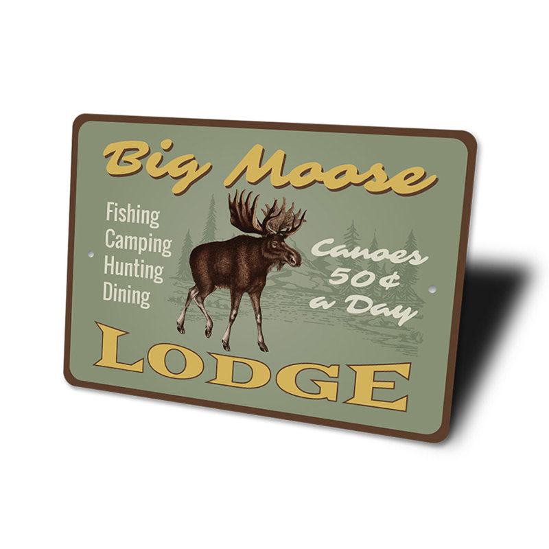 Moose Lodge Aluminum Sign, 10" H x 14" W x 0.04" D