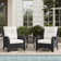 LayinSun 3 Pieces Wicker Rattan Patio Chairs Set With Side Table