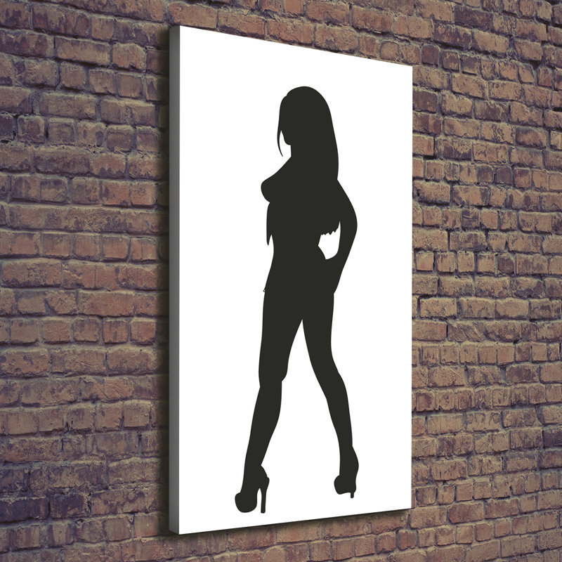 Silhouette Of A Woman - Wrapped Canvas Print