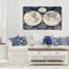 Carte bleue du monde par Elizabeth Medley - impression d'art graphique-31477058-31934716