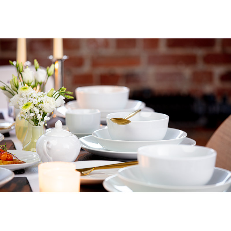 Brandine Handmade Porcelain China Dinnerware Set 18 Piece - Service for 6
