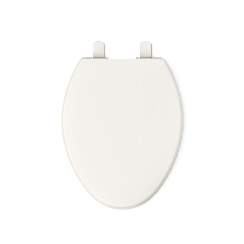 Kohler Brevia Quiet-Close Toilet Seat with Grip-Tight Bumpers and Quick-Attach Hardware, Elongated, Biscuit